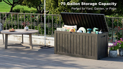 Deck Box XL Resin Lockable Weatherproof UV | Patio Pool Cushion Garden