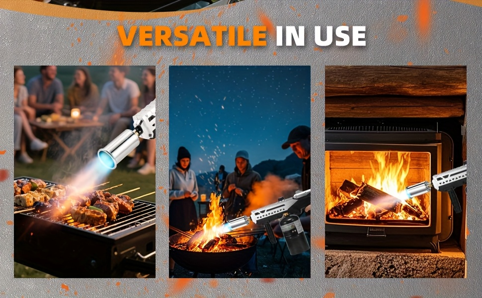 Propane Torch Flamethrower 24 Inch, Adjustable Flame Weed Burner & BBQ Grill Torch for Steak Searing, Charcoal Igniter, Campfire Starter, Creme Brulee, Sous Vide Cooking – Tank Not Included