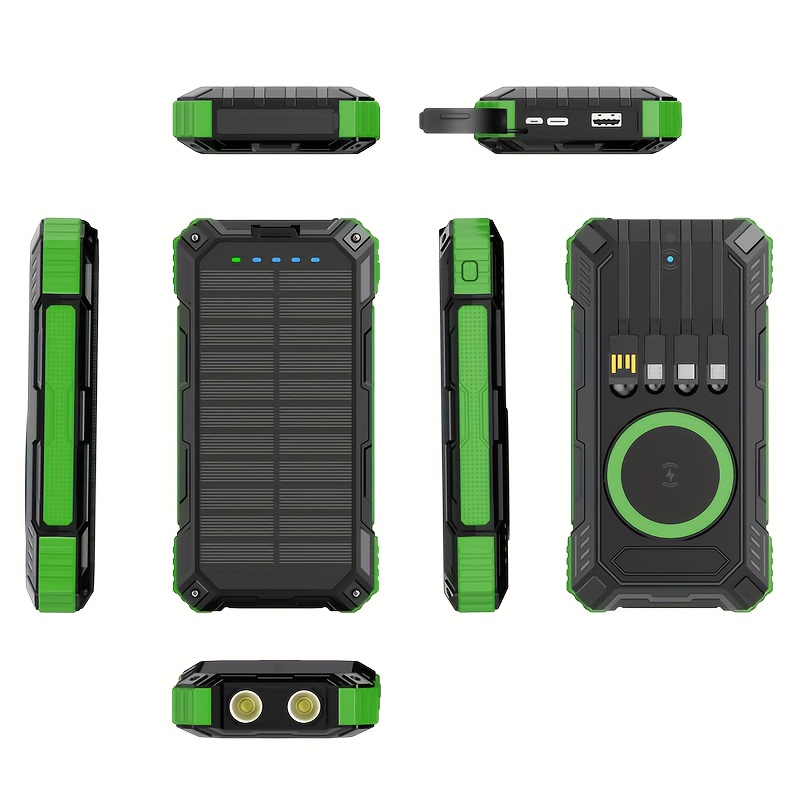 Solar Charger Power Bank 49880mAh Portable Solar Panel Battery Pack Dual USB LED Flashlight for Camping Travel Hiking Outdoor All Cell Phones Electronics