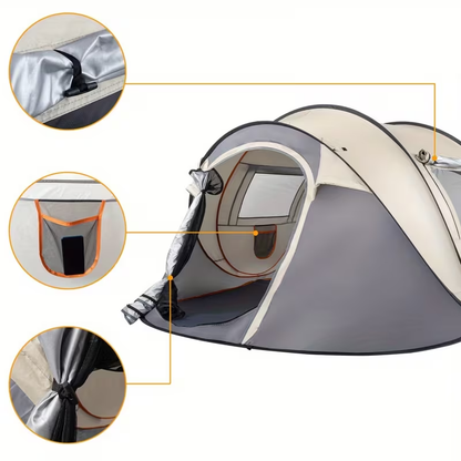 Large Camping Tent 5-8 Person Automatic Pop Up Outdoor Family Shelter