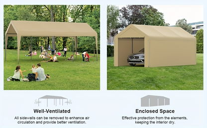 Carport Canopy 10x20 Heavy Duty Portable Garage UV Protection