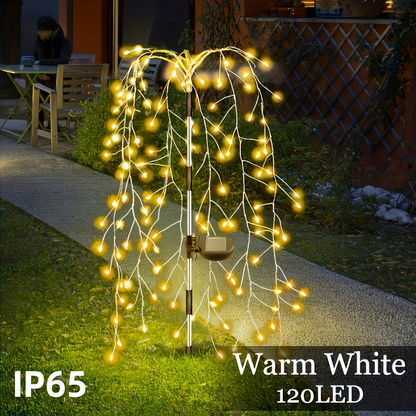 Solar Firecracker String Lights 120 LED, 8 Modes Waterproof