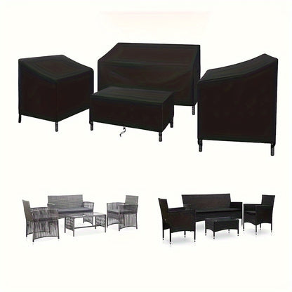 Patio Furniture Cover Set Waterproof Heavy Duty – Loveseat 56"L×30"W×30"H, 2 Chair Covers 32"L×30"W×30"H, Coffee Table Cover 45"L×25"W×13"H