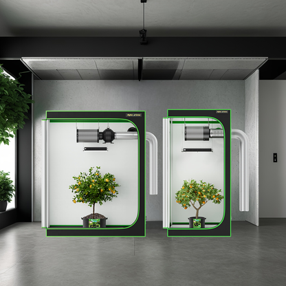 Hydroponic Grow Tent 1680D Mylar 100% Reflective with Tray & Observation Window, Indoor Plant Tent for Seedling to Flowering, Fits Closet & Balcony, Multiple Sizes