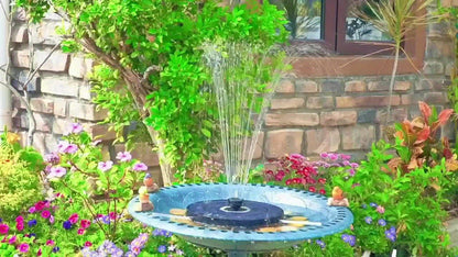 Solar Fountain Pump | 6 Nozzle IPX8 Bird Bath Garden Pool Pond Float