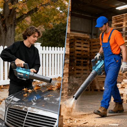 Cordless Leaf Blower 780CFM 40V Brushless, Seesii with 2x4000mAh Batteries & 2 Chargers, Turbo Button, Variable Speed, Lightweight for Lawn Care Yard Patio Debris Dust Cleanup
