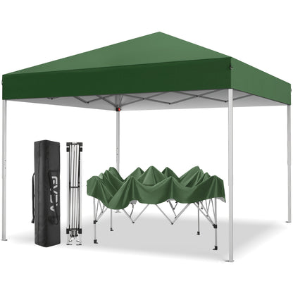 10x10 Pop Up Canopy Tent Heavy Duty 420D Oxford UPF50+ Straight Legs