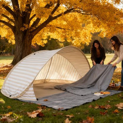 Beach Tent Pop Up 2 Person Instant Setup Sun Shelter UV Protection Portable Canopy Awning for Beach Camping Picnic Park Family Outdoor Shade Quick Open Foldable