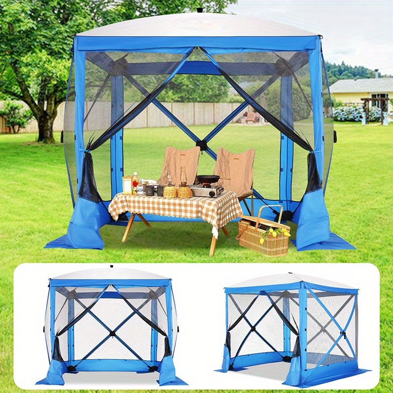 Pop Up Gazebo 8x8ft Mesh Screen Tent Portable Camping Garden Picnic