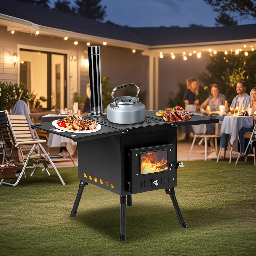 Tent Wood Stove Portable | Camping Heating Cooking Hot Tent Winter