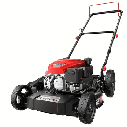 Gas Lawn Mower 21-Inch 144cc/170cc Push & Self-Propelled 2-in-1/3-in-1 Mulching, 6-Position Height Adjustment, High Rear Wheels, Foldable Handle
