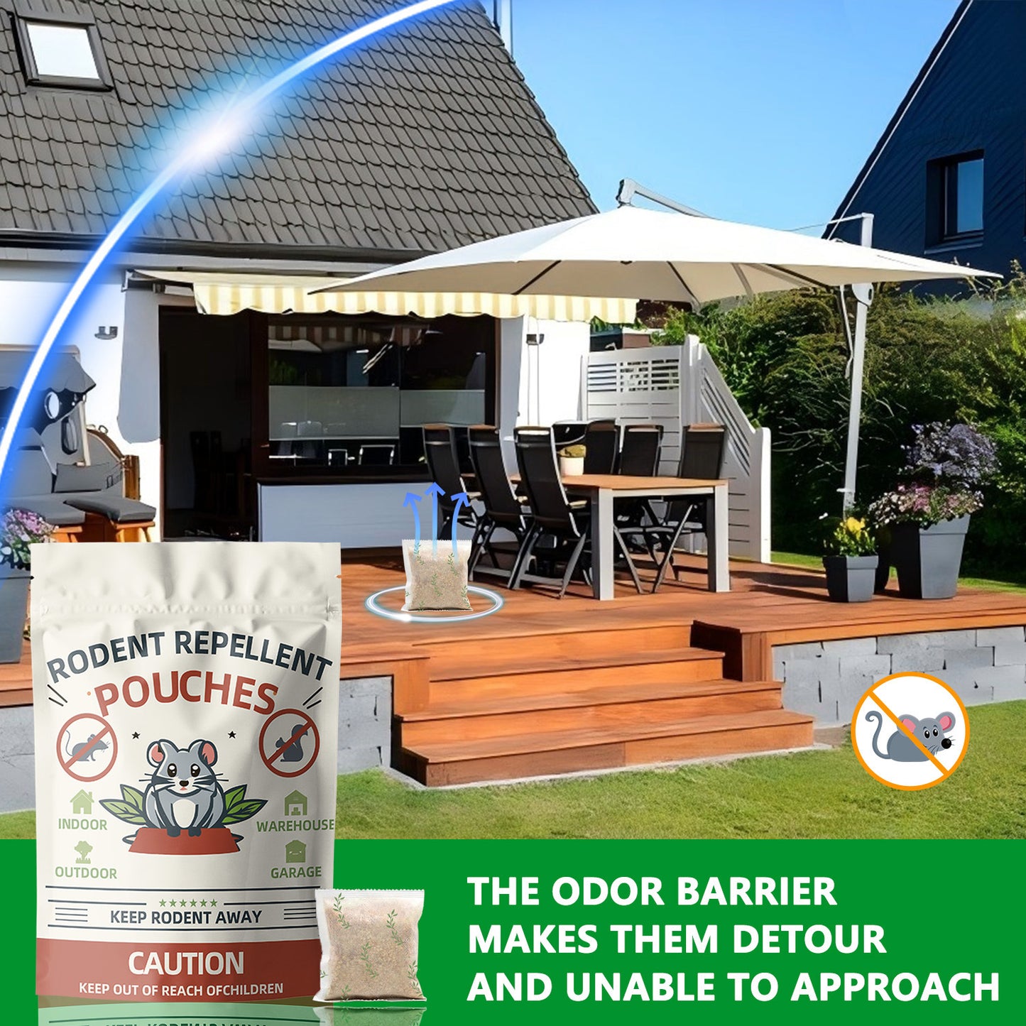 Mouse Repellent | Peppermint Pouches Car RV Garage Camper Indoor Outdoor
