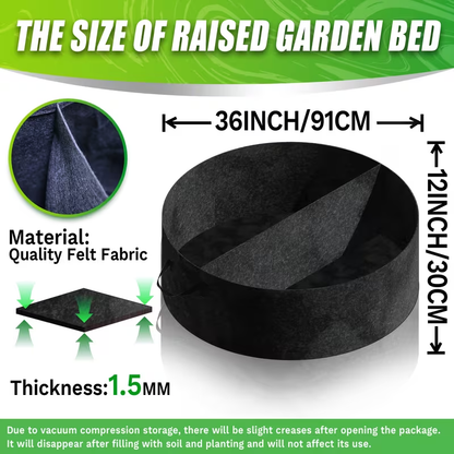Fabric Grow Bag Round with Handle | Breathable Planter for Vegetables Potatoes Flowers | Indoor Outdoor Garden Bed 24 36 48 60 Inch Options