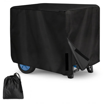 Generator Cover Heavy Duty Waterproof – Oxford Cloth Portable Generator Protector with Elastic Drawstring, UV & Rain Protection, 25.6 x 20.1 x 20.1 Inch, Black