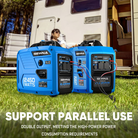 Inverter Generator 2450W & 3450W Super Quiet | EPA Compliant, 1.6 Gal Tank 8.3Hr Runtime, Portable Gas Generator for Home Backup, Camping, RV, Emergency Power