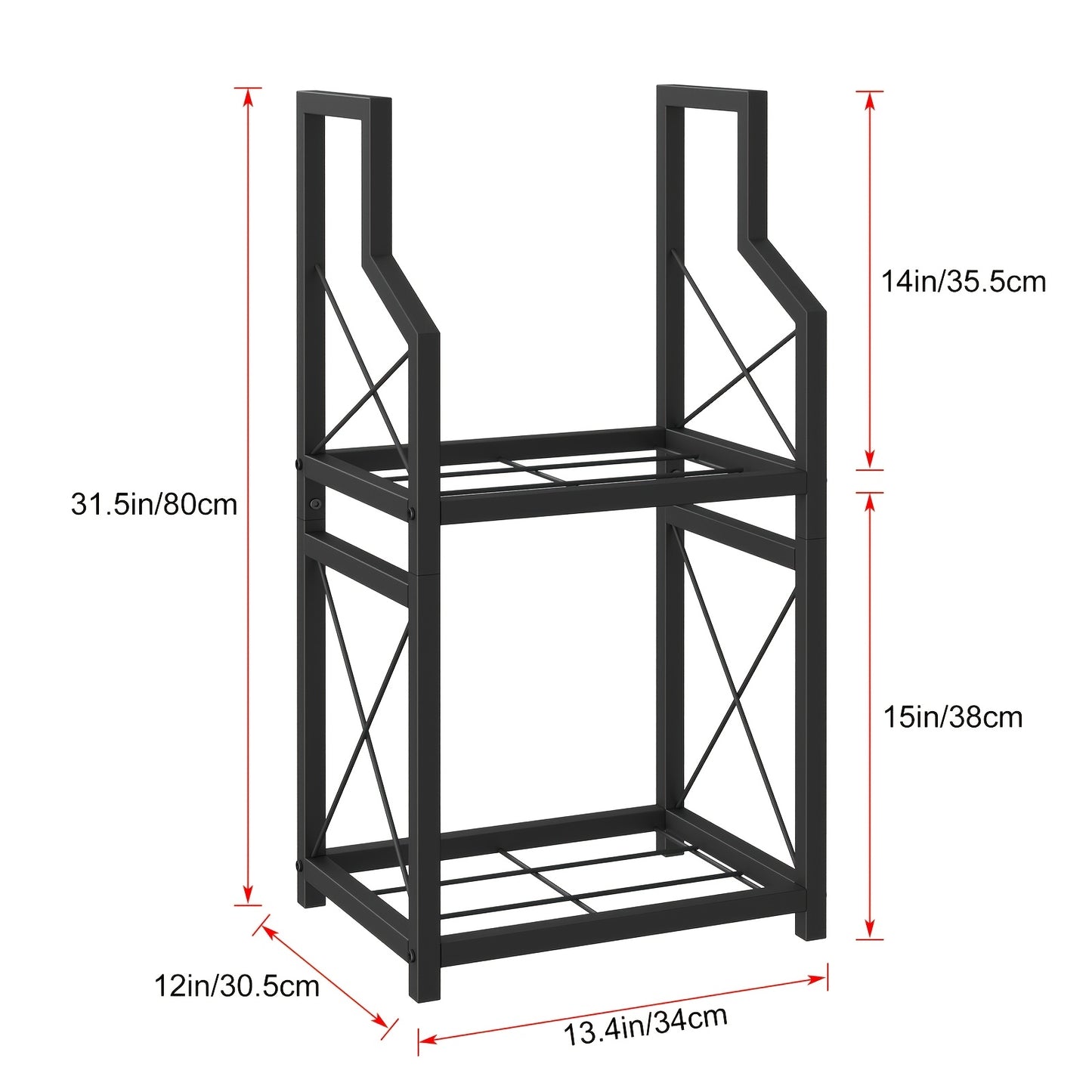 Firewood Rack | Heavy Duty Steel Indoor Outdoor Fireplace Patio Deck