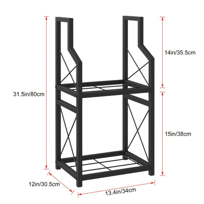Firewood Rack | Heavy Duty Steel Indoor Outdoor Fireplace Patio Deck