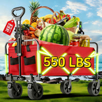 Red 550LBS (Heavy-Duty Garden Storage Cart)