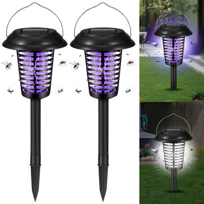 Solar Bug Zapper Outdoor Stake Light – IP44 Waterproof Solar Powered Mosquito Killer Lamp for Yard, Garden, Patio & Pathway – 2 or 4 Pack