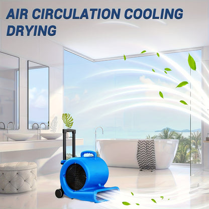 Air Mover Floor Dryer 5000CFM 1HP, Heavy-Duty Carpet Dryer & Portable Blower Fan, 3-Speed Quiet Floor Drying for Home & Commercial Use — Floors, Walls, Ceilings