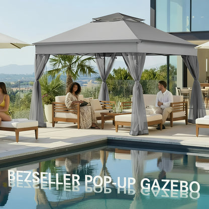 Pop Up Gazebo Tent Mosquito Netting Oxford | Patio Garden Backyard