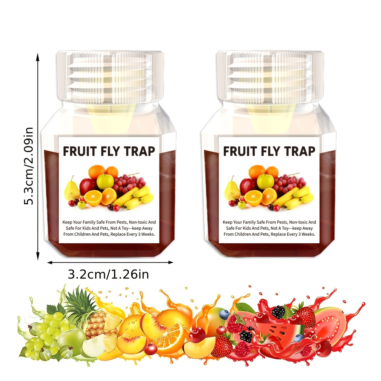 Fruit Fly Trap Indoor Sticky Flying Insect Catcher Bug Trap for Kitchen Home Plant Gnat Whitefly Fungus Gnat Non-Toxic Pest Control