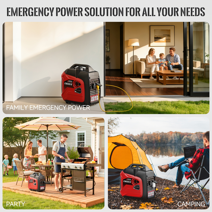 Inverter Generator Portable Ultra Quiet - 2500W/3600W/4000W/4500W, CO Auto Shutoff, ECO Mode, Parallel Ready, Clean Power THD<3% for Camping, RV, Home Backup, Yard & Lawn