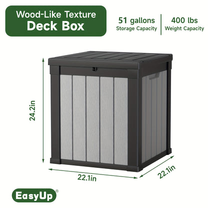 Outdoor Storage Box Lockable Weatherproof | Deck Patio Garden Bench
