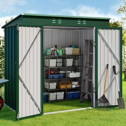 Metal Storage Shed Outdoor Garden Shed with Lockable Door – Weatherproof