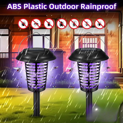 Solar Bug Zapper Outdoor Stake Light – IP44 Waterproof Solar Powered Mosquito Killer Lamp for Yard, Garden, Patio & Pathway – 2 or 4 Pack