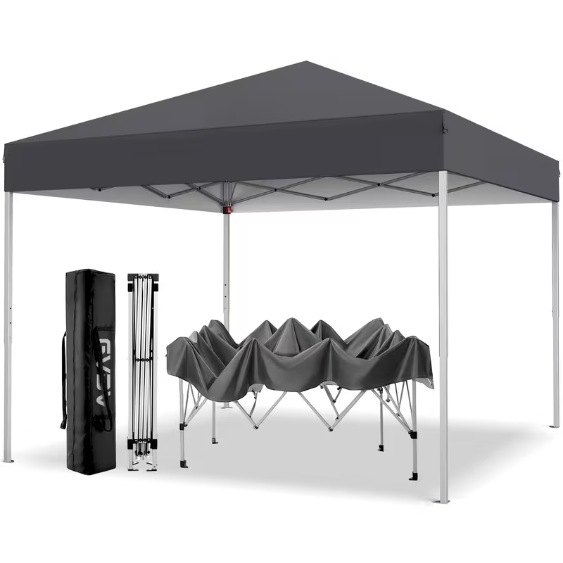 10x10 Pop Up Canopy Tent Heavy Duty 420D Oxford UPF50+ Straight Legs