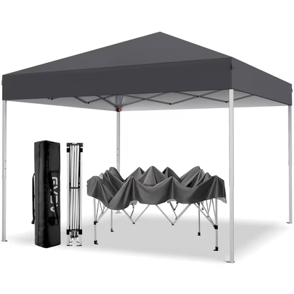 10x10 Pop Up Canopy Tent Heavy Duty 420D Oxford UPF50+ Straight Legs