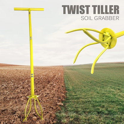 Garden Cultivator Manual Soil Loosener & Scarifier, Heavy-Duty Detachable Ergonomic Handle, Multi-Function Tool for Lawn Aeration, Vegetable Bed & Root Care