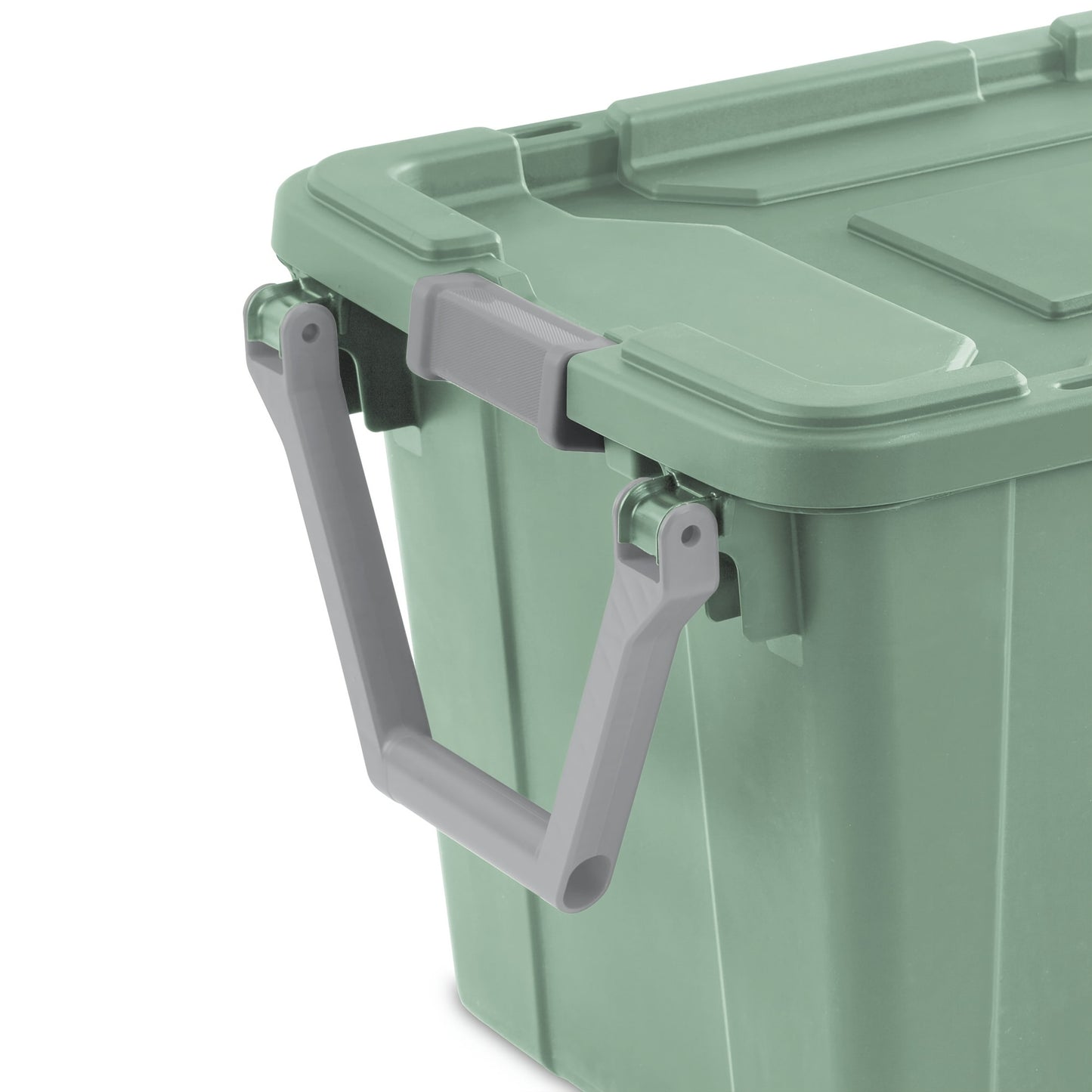 Heavy Duty Storage Bins with Wheels and Lids | 40 Gallon 151L Industrial Totes | 2 Pack | Lockable Latches | Metal Axle | Stackable | Green