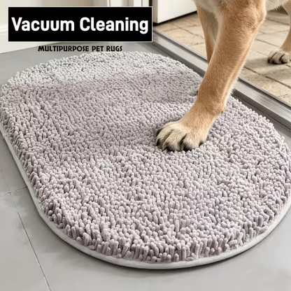 Chenille Dog Door Mat Super Absorbent Muddy Paws Non-Slip Washable Pet Rug Quick Dry Gingham Entryway Mat Indoor Outdoor Multiple Sizes & Colors
