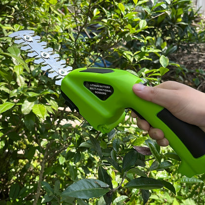Cordless Hedge Trimmer 2-in-1 | USB-C Rechargeable Electric Grass Shear with Interchangeable Blades | Lightweight Lawn Edger for Shrubs Bushes Balcony Garden
