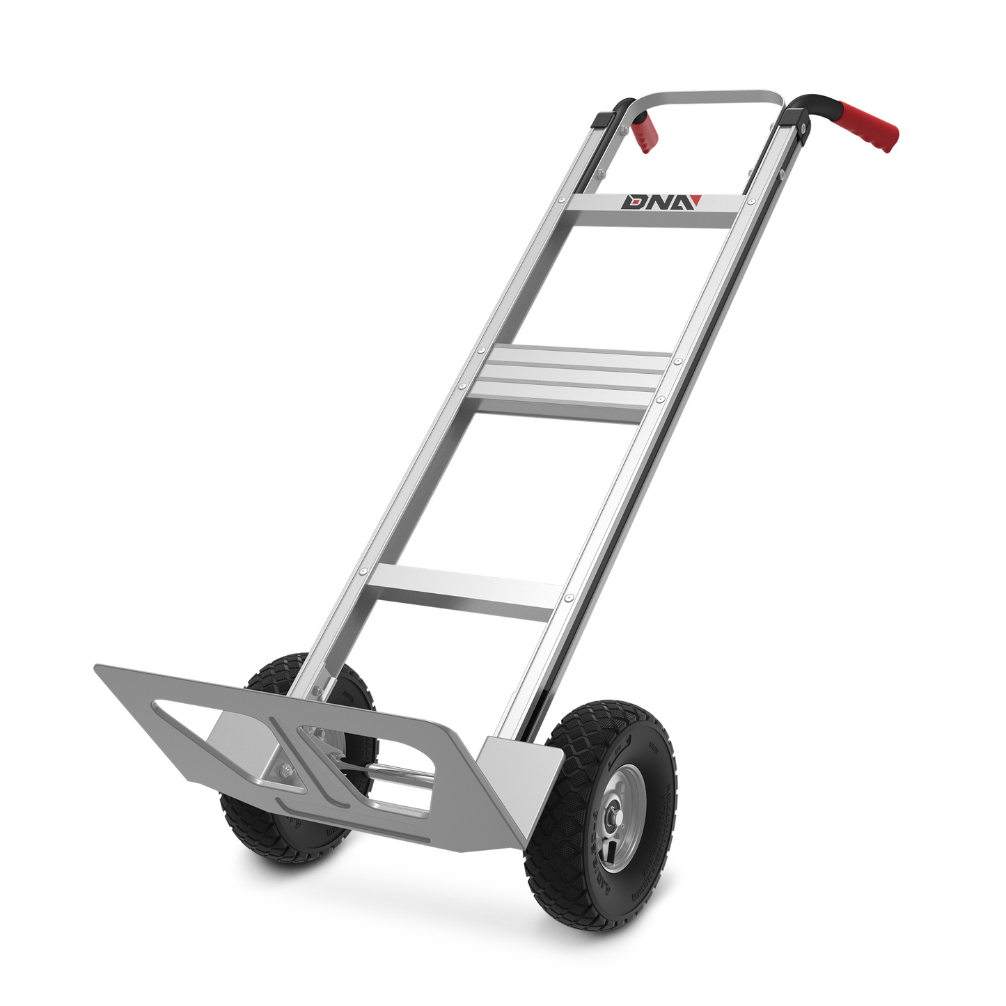 Heavy Duty Aluminum Hand Truck 550 lbs Capacity, Foldable Dolly Cart with 10-Inch Pneumatic Tires for Home, Workshop, Office and Warehouse
