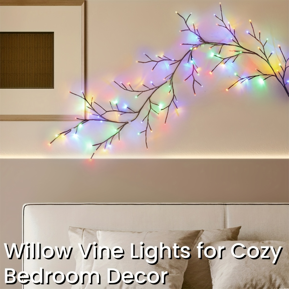 Solar Willow Vine Fairy Lights 96 LED 8 Modes 5.9ft