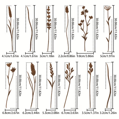 Metal Flower Stems | Rusty Wild Bouquet Vase Outdoor Garden Decor
