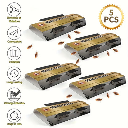 Cockroach Glue Traps Indoor – Roach Killer Sticky Trap Motel 10/20 Pack, Non-Toxic Roach Catcher for Kitchen Bathroom Basement