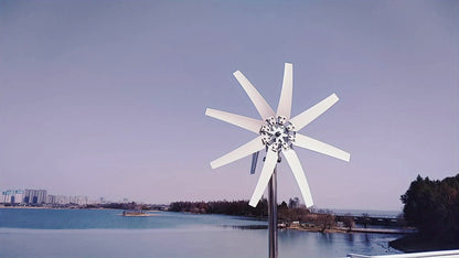 Wind Turbine Generator 1000W 12V/24V | 8-Blade MPPT Controller Kit | Coreless Magnet Home Rooftop Off-Grid Power System Windmill