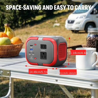 Battery Power Station 120W 97.68Wh 26400mAh Portable Backup with AC Outlet USB-C QC USB-A DC for Camping RV Travel Emergency Home Blackout Outdoor
