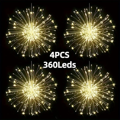 Solar Firework Lights | LED Starburst Garden Patio Tree Decor