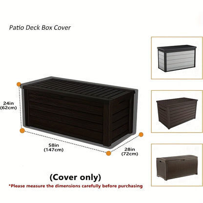 Deck Box Cover Heavy Duty Waterproof | Outdoor Storage Cabinet Patio