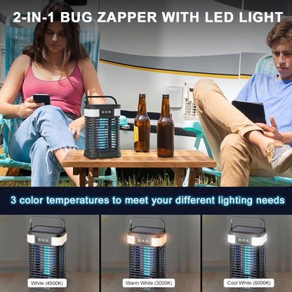 Bug Zapper | Solar 5-in-1 Lantern 3500mAh Indoor Outdoor Garden Camping
