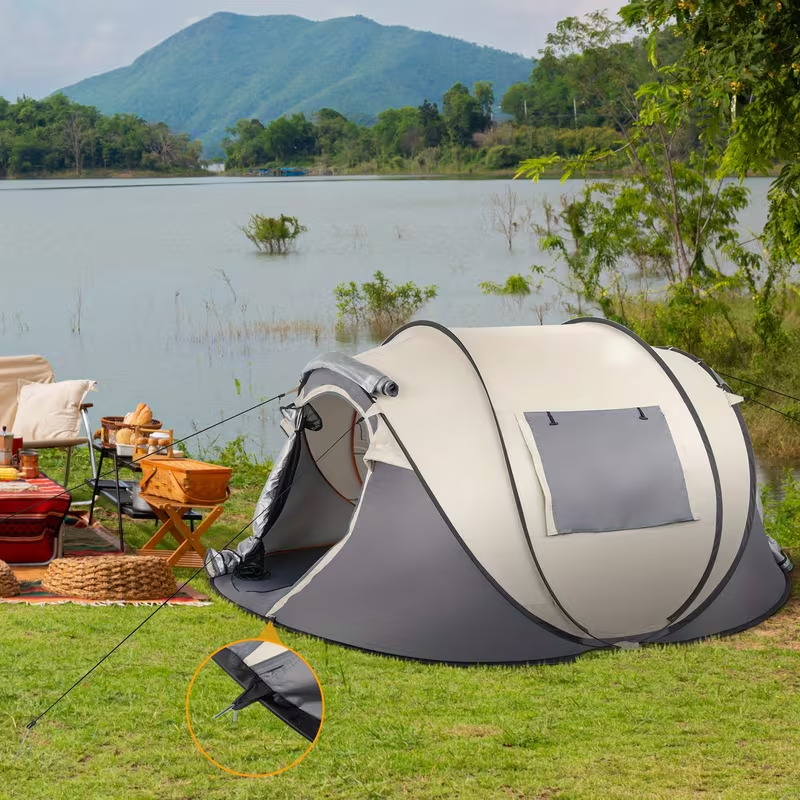 Large Camping Tent 5-8 Person Automatic Pop Up Outdoor Family Shelter