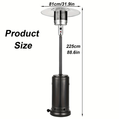 Patio Heater | Propane Outdoor Standing Stainless Steel Garden Party