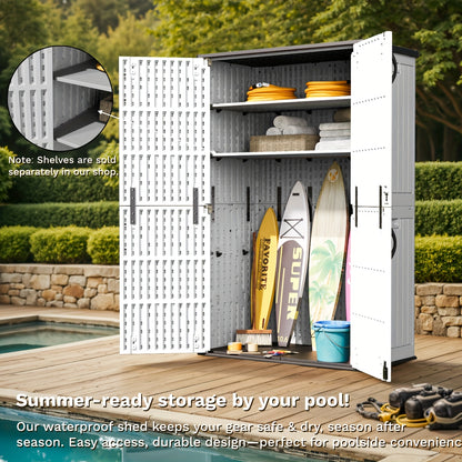 Resin Deck Box Lockable Outdoor Storage, 260 & 520 Gal