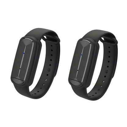 Mosquito Repellent Bracelet – Ultrasonic Soundwave Technology, USB Rechargeable, Waterproof Wristband for Camping Outdoor Hiking Travel, No Chemicals
