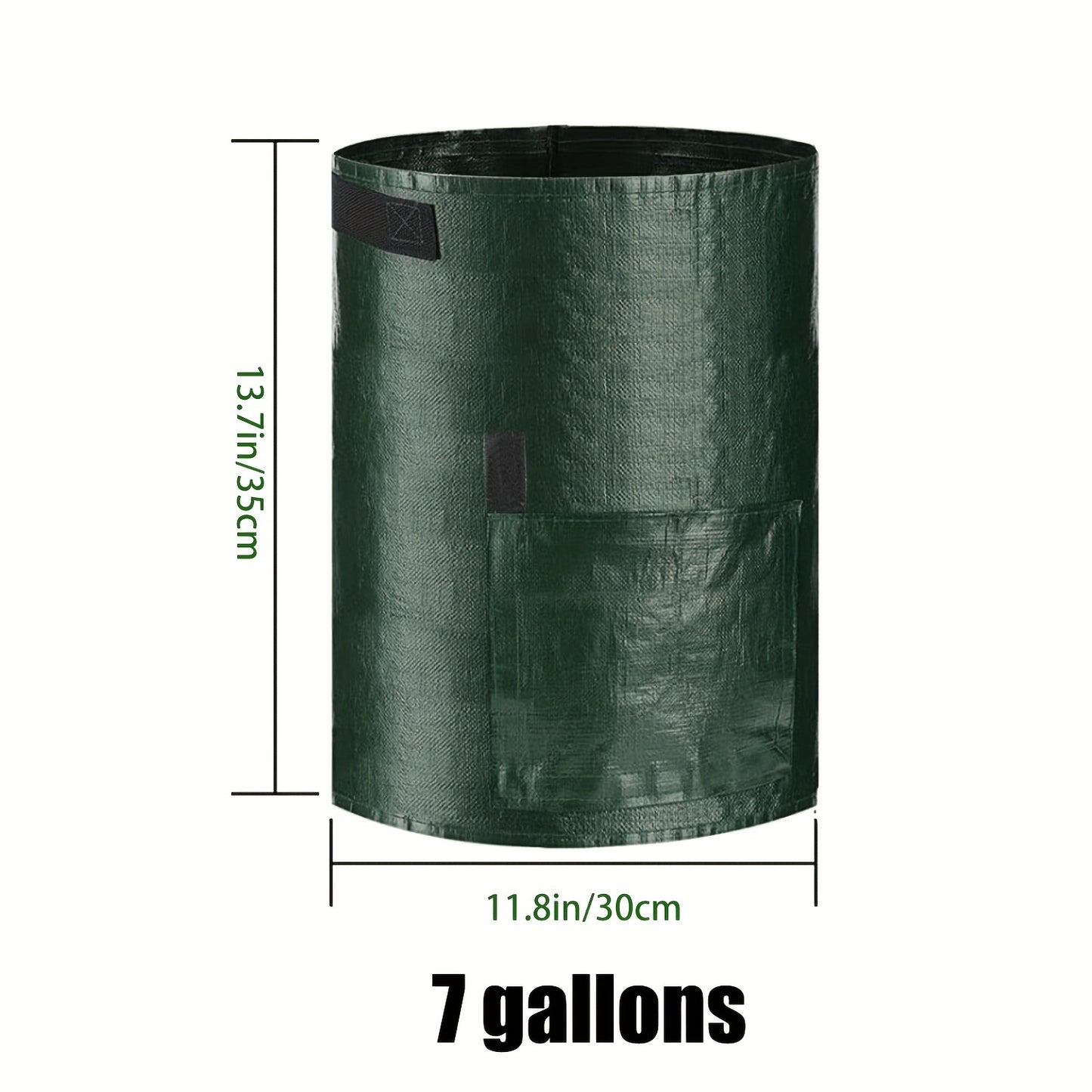 Potato Grow Bags with Harvest Flap & Handles 4pcs 7 Gallon | No-Dig Harvest Window | Vegetable Planter for Potatoes Onions Tomatoes Carrots Indoor Outdoor